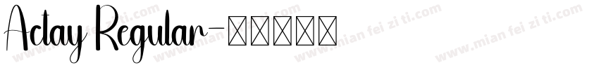 Actay Regular字体转换